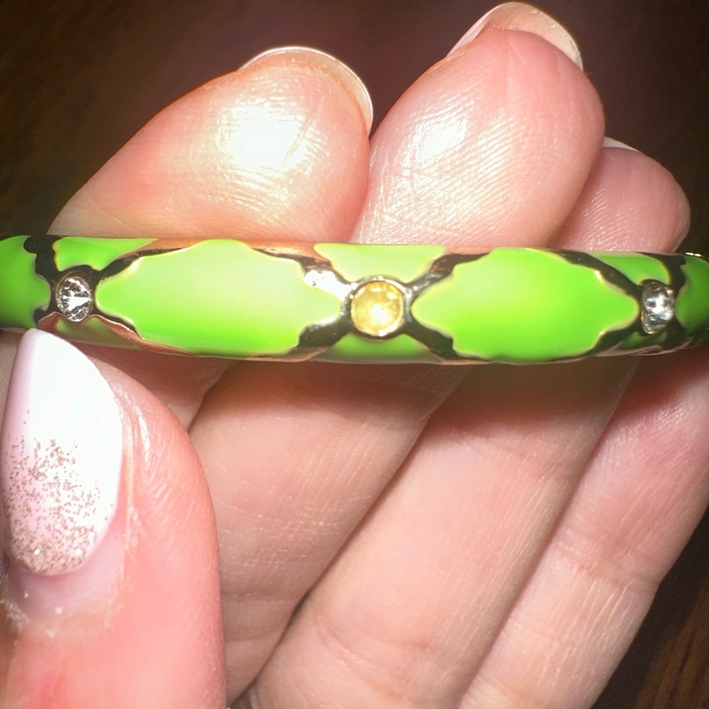 2 Sequin Nyc Hinged Bangle Bracelets - image 5